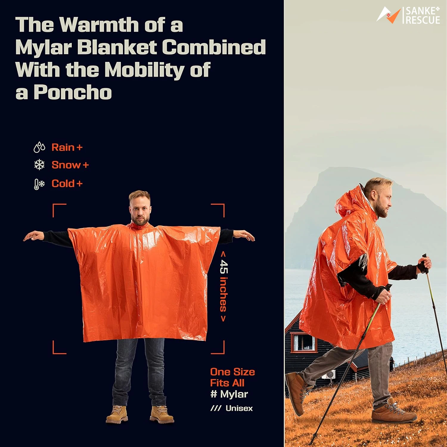 Poncho de Chuva de Emergência, - Emergency Poncho Rain avaliação e preço