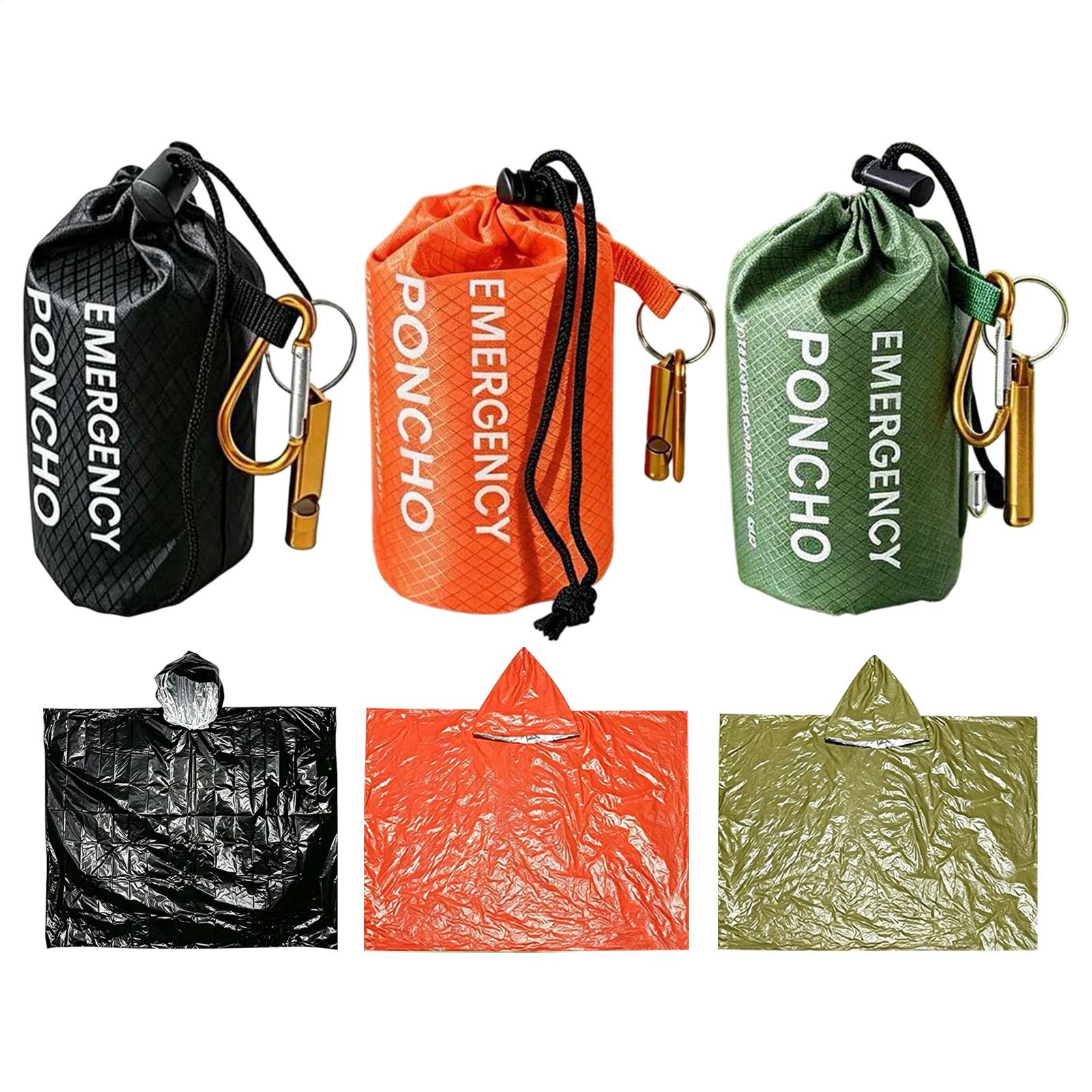 3 peças: Poncho de chuva de em - Emergency Poncho Rain avaliação e preço