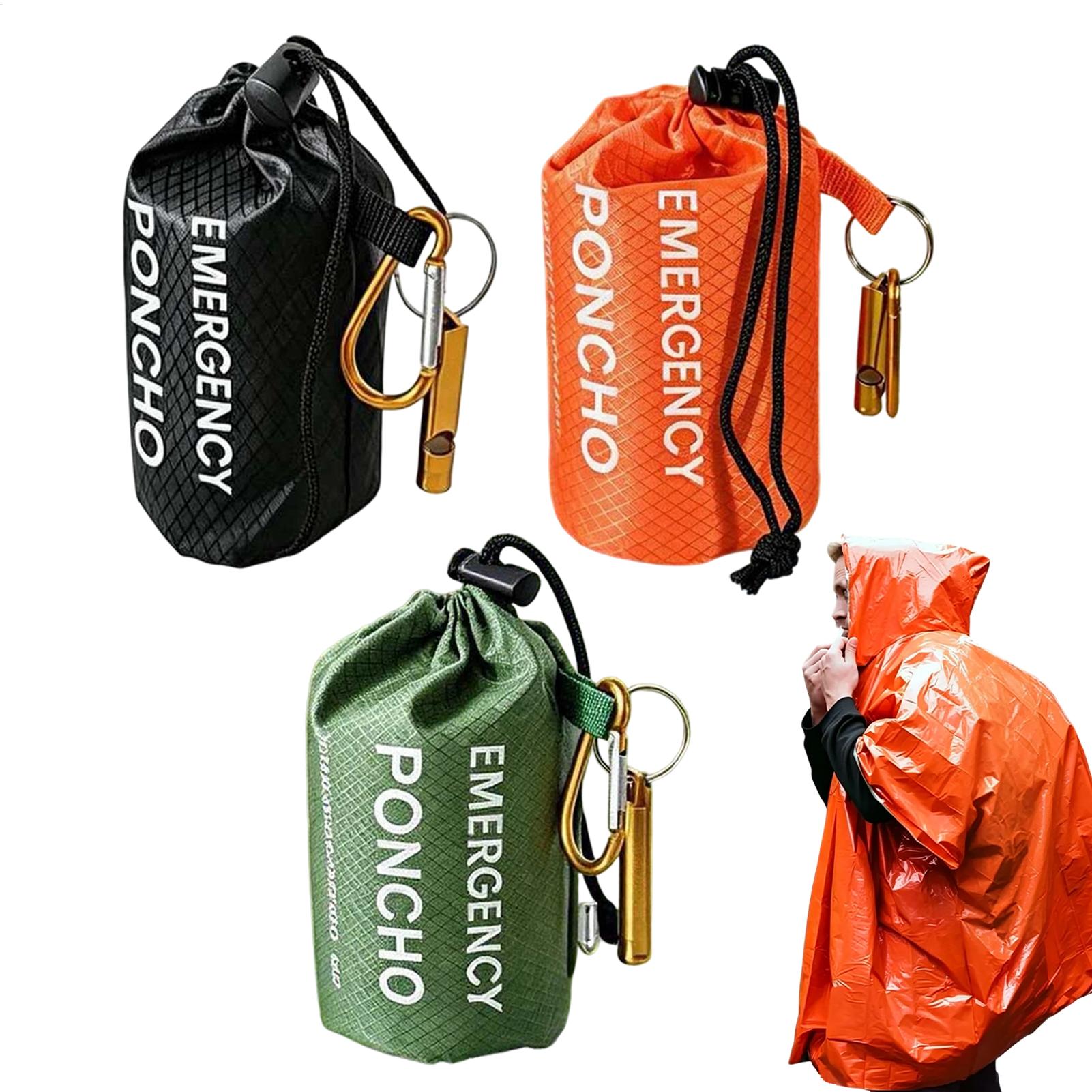 3 peças: Poncho de chuva de em - Emergency Poncho Rain avaliação e preço