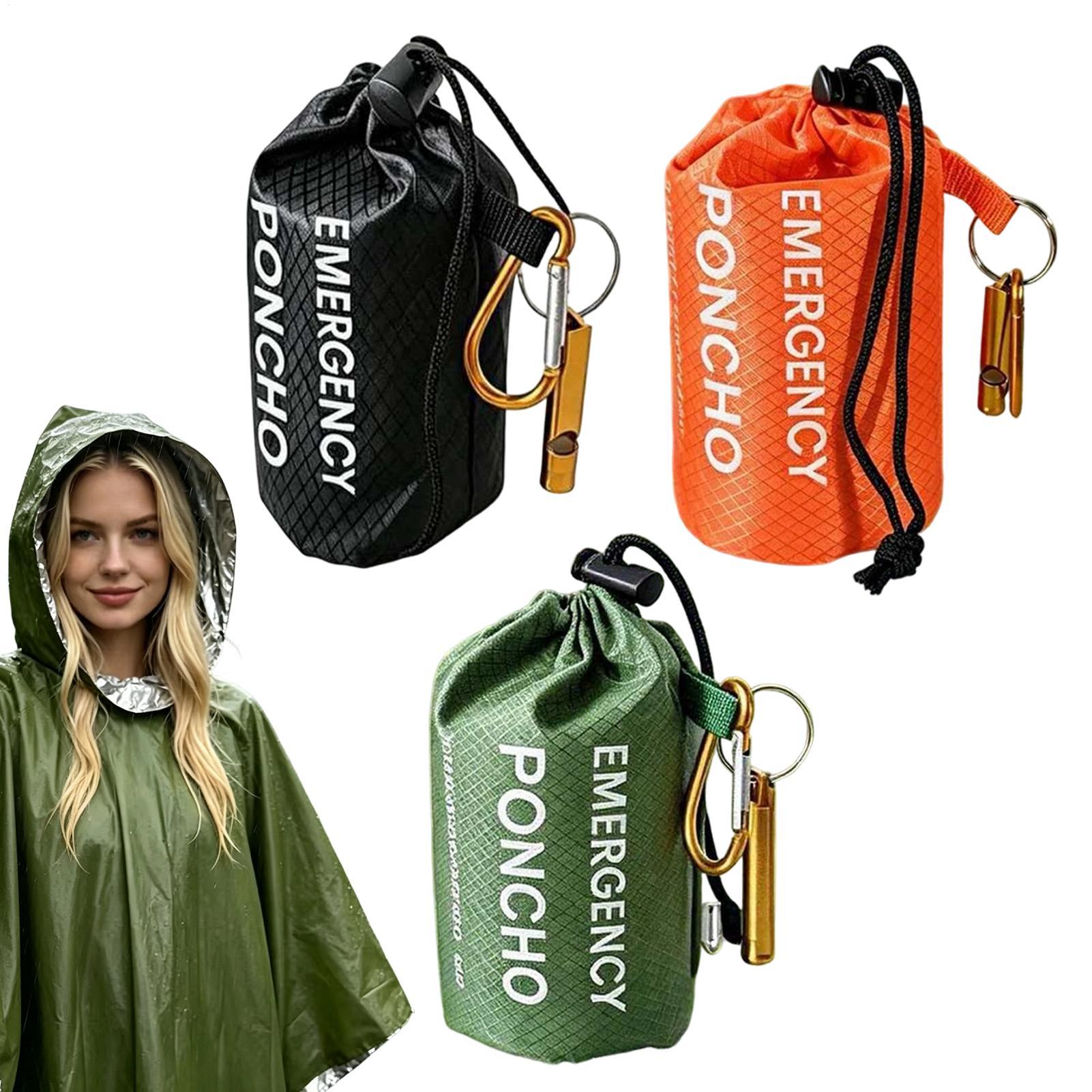 3 peças: Poncho de chuva de em - Emergency Poncho Rain avaliação e preço