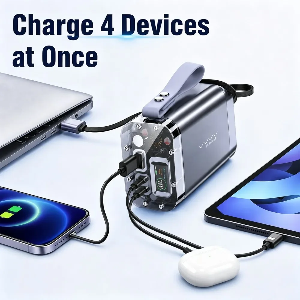Vyvylabs Power Bank 30000mAh,  - Solar Emergency Charger avaliação e preço
